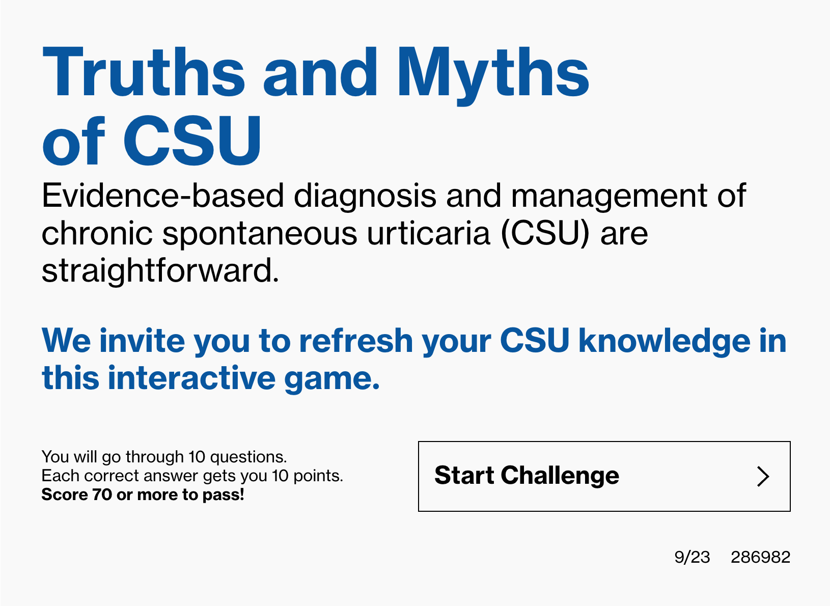 Title screen from Truths and Myths of CSU, an interactive CSU true or false knowledge game.